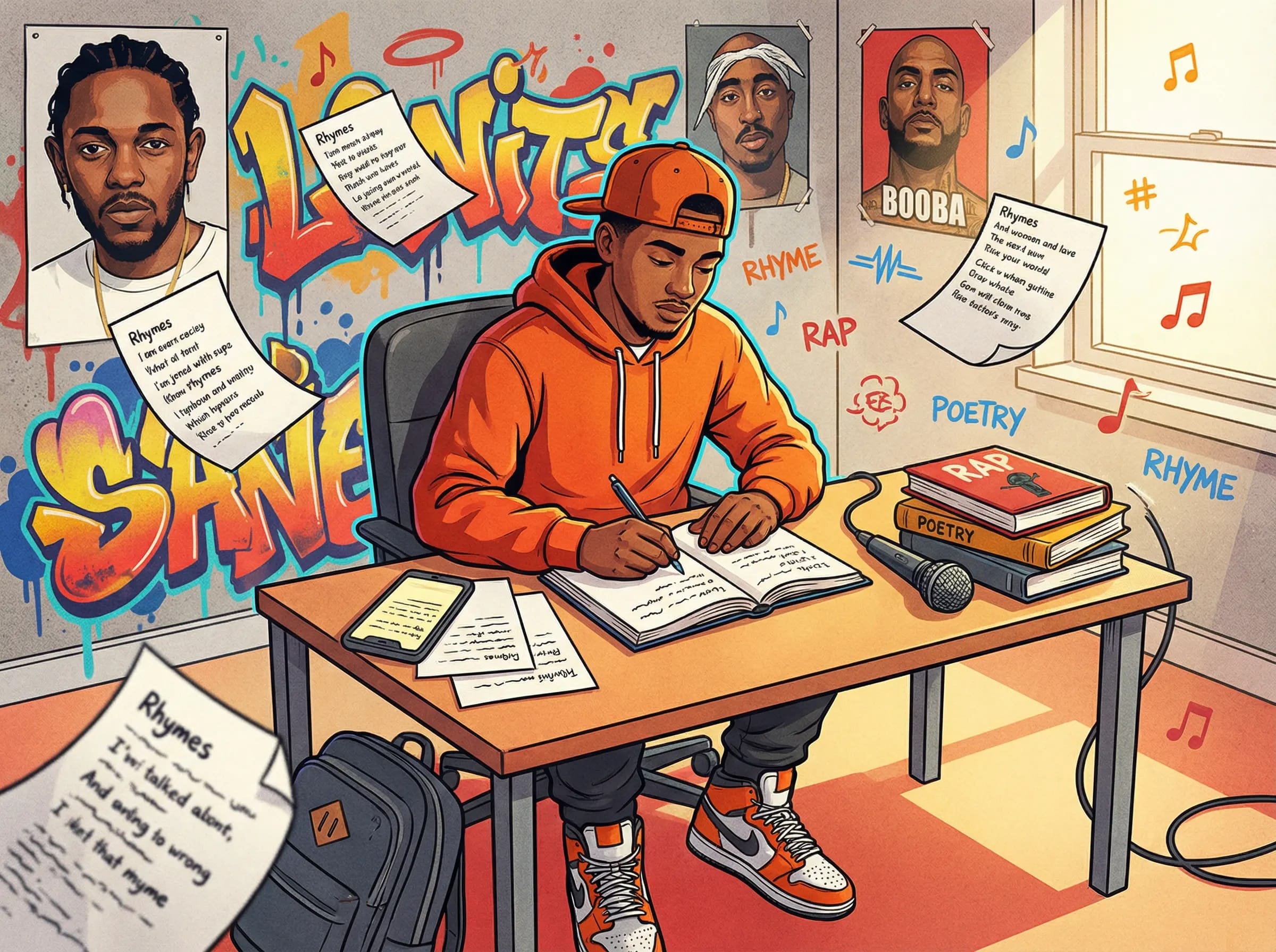 Ecriture-textes-rap-exercices-quotidiens-jeveuxrapper Infographie des exercices quotidiens pour écrire des textes de rap et progresser en écriture