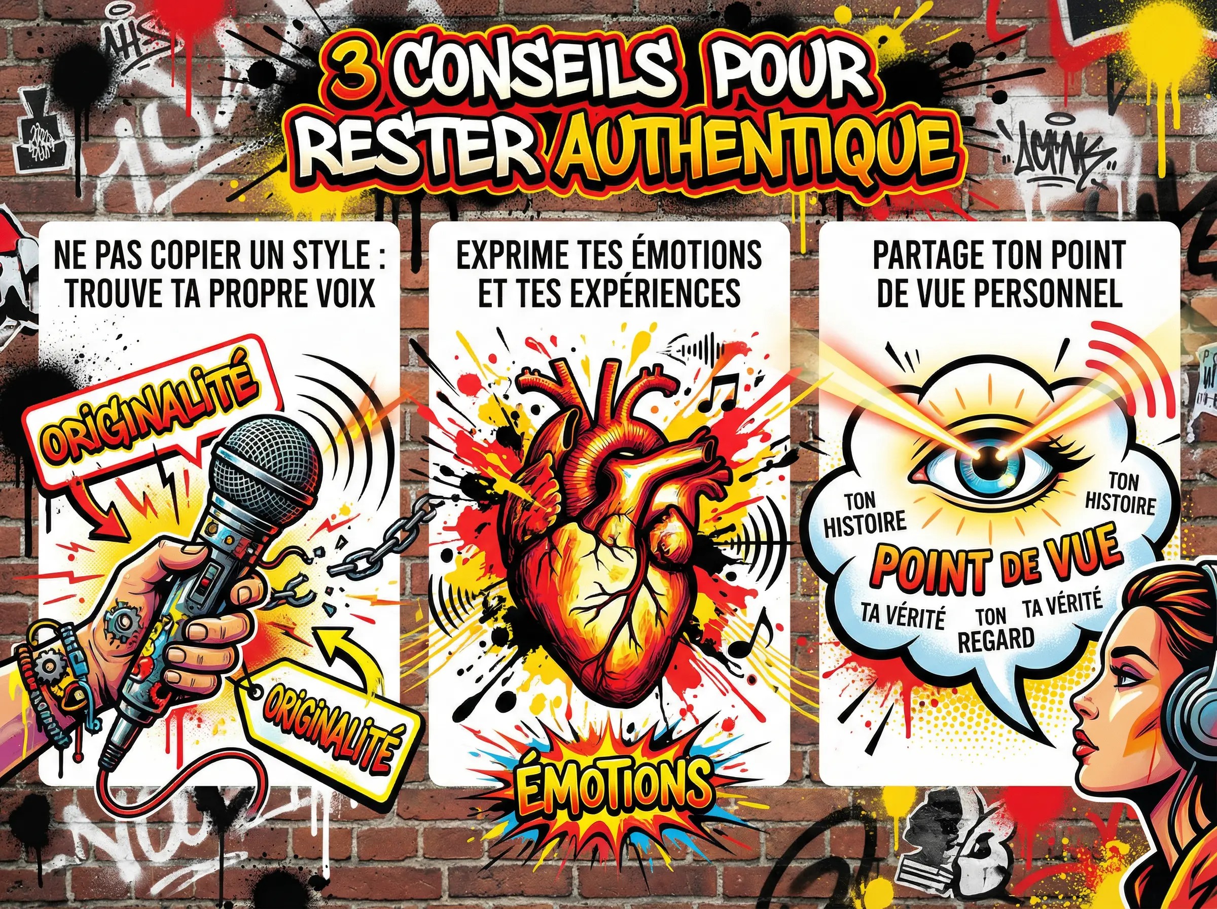 Rap-authentique-style-unique-apprendre-le-rap Infographie sur rester authentique et développer son propre style en rap