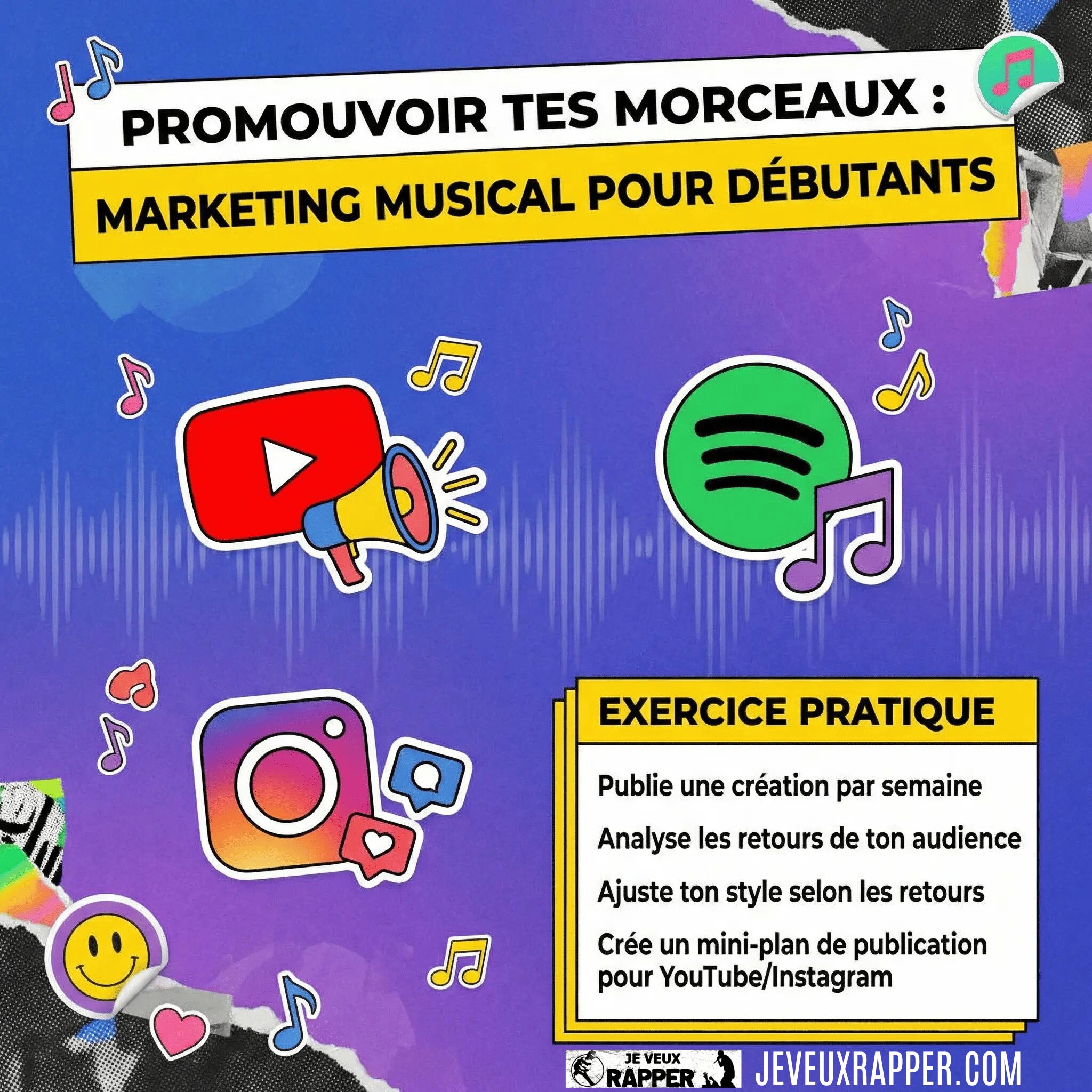 Promouvoir-morceaux-marketing-musical-rap-jeveuxrapper Infographie des stratégies de marketing musical pour promouvoir ses morceaux de rap