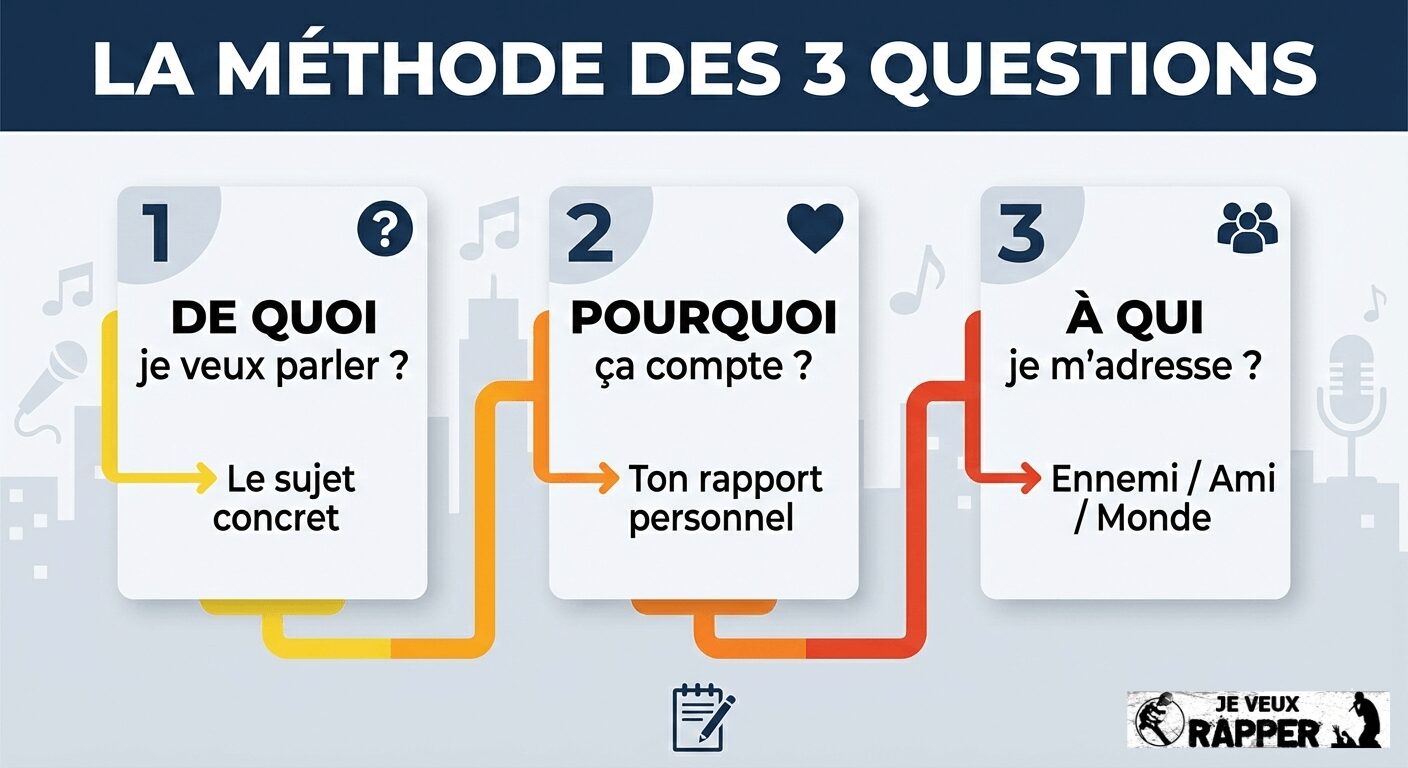 methode texte de rap méthode 3 questions pour trouver un thème de texte rap